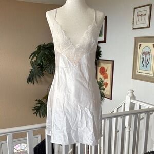 Victoria's Secret White Lace Slip Dress